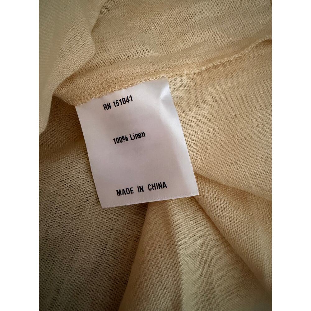 New Kourt Rosalie butter yellow dress size small 100% linen $147 - Picture 8 of 8